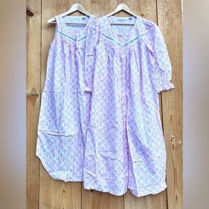 Erika Taylor EUC Vintage Pink Floral Nightdress And Cotton Robe Sz Large